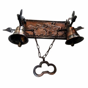 Door bell, brass door bell, hanging door bell, bell pull, wall mounted door bell, temple bell, front doorbell, chapel bell, unique door bell