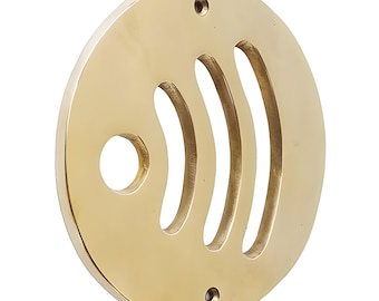 Wi-Fi Signal Area Solid Brass Sign Symbol Gold Finish. WIFI Sign Office Door Wall Home Decor