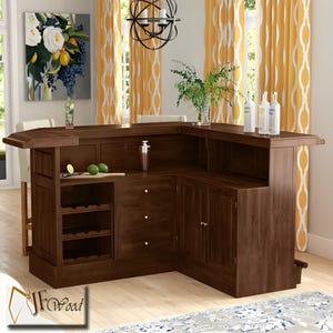 Astorya bar Table. Vintage Wine Storage. Coffe Bar Table. Retro Coffee Cabinet bar Storage