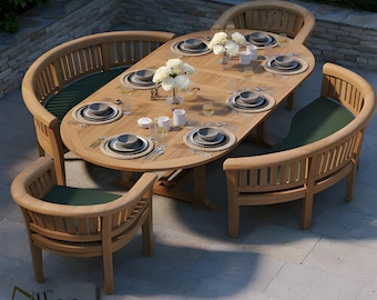 Arica Patio Chairs, Coffee Table Garden Furniture. Minimalist Outdoor Chair and Table. Garden Bench