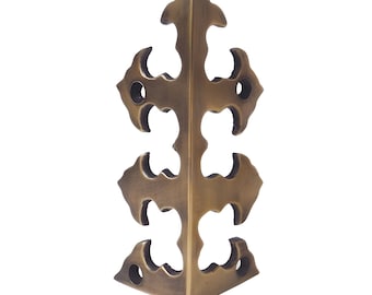 SET of Solid Brass Corner Protector Brass Skiffers, Vintage ANCHOR Box Decorative Corner Guards, Skirting Protectors Hardware