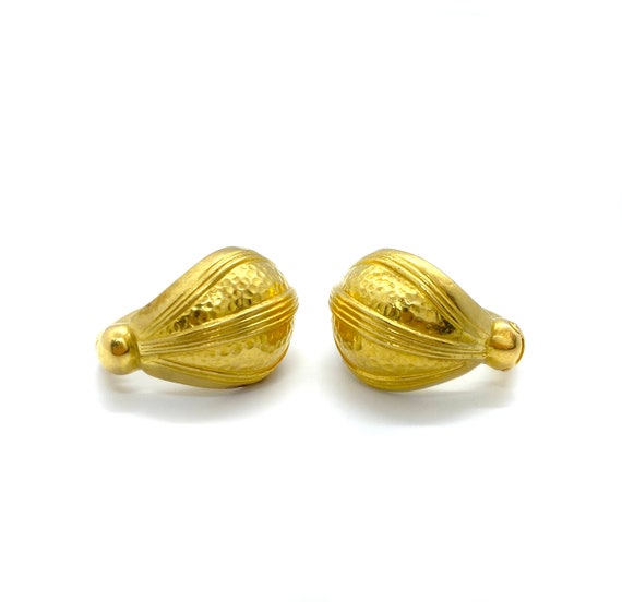 22k gold ear rings by Ilia’s Lalaounis, with make… - image 1