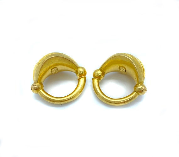 22k gold ear rings by Ilia’s Lalaounis, with make… - image 2