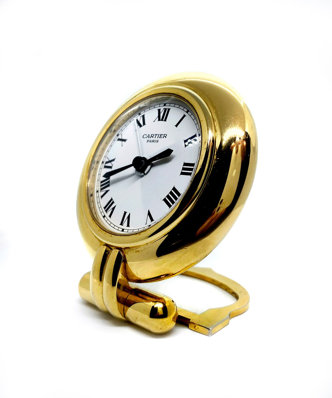 Cartier Colisee Art Deco Travel Desk Clock Goldplated Vintage Cartier. Travel Quartz Desk Clock