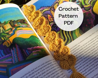 Crochet Bookmark Pattern: Chain of Hearts (Printable PDF)