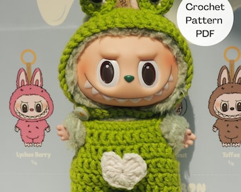Crochet Labubu Frog Costume Pattern: Easy DIY Doll Outfit (PDF Pattern)
