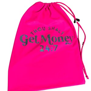 Graphic money bags exotic dance wear stripper bags