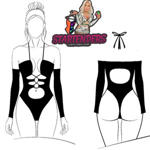 Stripper Schnittmuster Flaschenmädchen Nähen die nackte Schulter