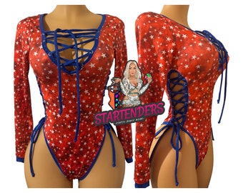 bottle girl outfits holiday uniforms 4th of July