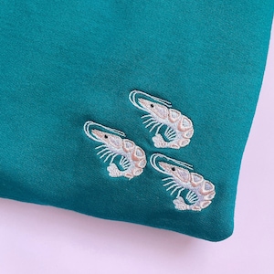 Shrimp Prawn Embroidered Hoodie, Shrimp embroidered hoodie, Prawn hoodie, Shrimp Hoodie, Prawn Embroidered, Prawns, Shrimps