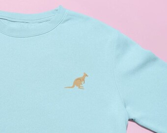 Embroidered Kangaroo Sweatshirt: Soft Cotton Unisex Jumper