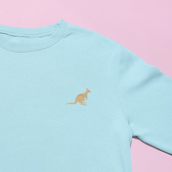 Kangaroo Embroidered Jumper, Kangaroo sweatshit, Embroidered Kangaroo, Embroidered Sweatshirt