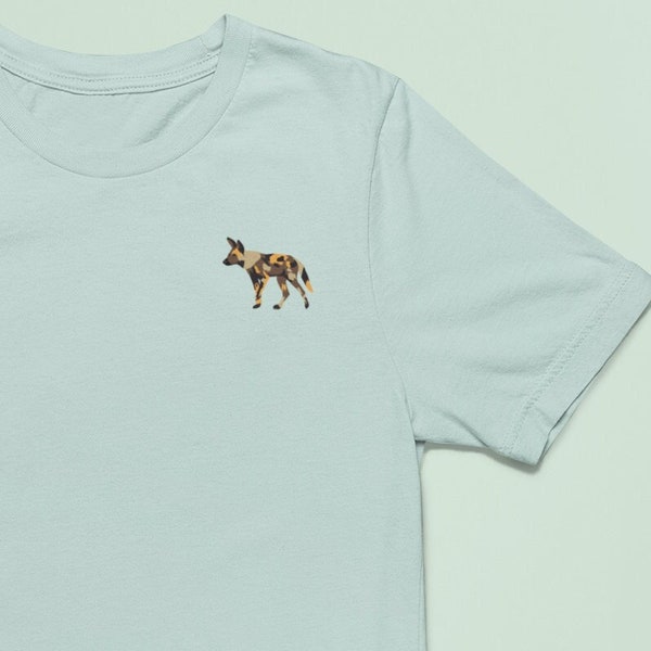 African Hunting Dog Tshirt, African Hunting Dog, Wild Dog, Cotton Tshirt, Wild Dogs, Embroidered Tshirt