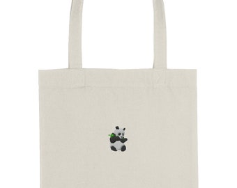 Giant Panda Embroidered Tote Bag, Panda tote bag, Embroidered tote bags, UK