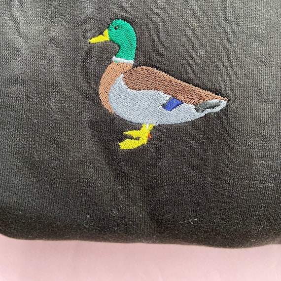 Sweat-Shirt Femme Bob Austen - Broderie 5 Canards - Cerise - Taille S - Coton 100% - Neuf Sans Étiquette