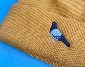 ハミングバード刺繍パーカー：ソフトコットン ユニセックスフィット