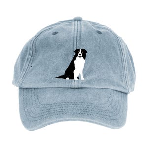 Border Collie Cap, Embroidered Border Collie Dog Cap, Border Collie Caps, Border Collie Embroidered Cap