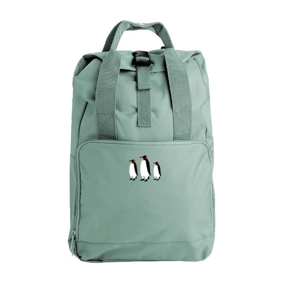 Penguin Embroidered Rucksack Penguin bag Embroidered pengiuns Penguin back pack pengiuns