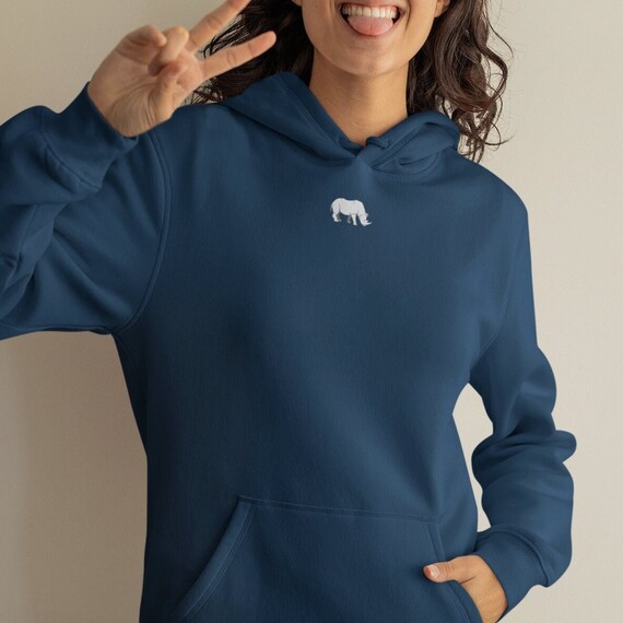 Buy Rhinoceros Hoodie Embroidered, Rhino Hoodie, Embroidered 