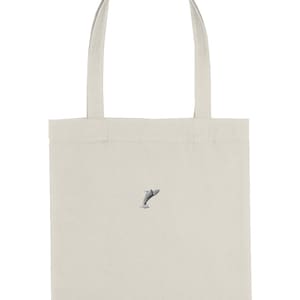 Humpback Whale Breached Embroidered Tote Bag, Humpback Whale Bag, Humpback Whale Tote Bag