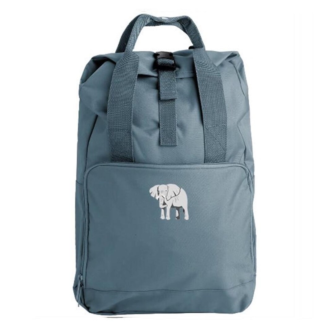 Crewel Work Elephant Embroidered Backpack Bag Crewel Backpack With Elephant Design- Small - Gyawun main image 2
