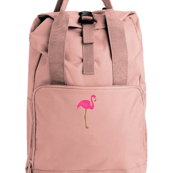 Flamingo Embroidered Backpack, Flamingo Gift Mug, Flamingo Gift, Flamingo Mugs, Flamingo