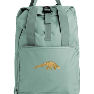Pangolin Backpack, Embroidered Pangolin Bag, Pangolins, Pangolin Rucksack, Pangolins