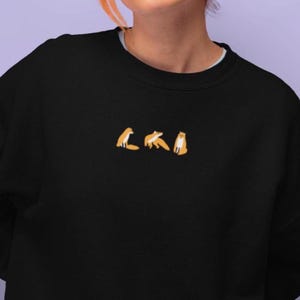 Foxes Sweatshirt, Fox Sweatshirt, Fox Embroidered Sweatshirt, Foxes, Fox Jumper, Fox Embroidered Jumper