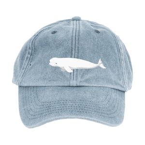 Beluga Whale Cap, Beluga Cap, Beluga Embroidered Cap, Beluga Whale Gift, Beluga Gift