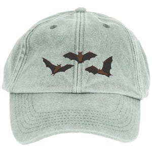 Bat Cap, Bat Embroidered Cap, Bats Embroidered Cap, Bat Cap, Embroidered Bat Cap, Vampire Bats, Bat Gift
