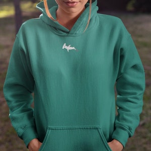 Hammerhead Shark Hoodie, Hammerhead Sharks, Hammerhead Shark Hoodie, Cotton Hoodie, Embroidered Shark Hoodie