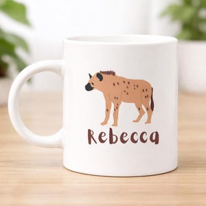 Personalized Hyena Mug, Custom Name, 11oz Gift