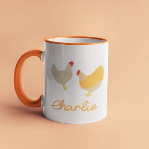 Chicken Mug, Personalised Chicken Mug, Chicken Mugs, Chicken gift, Chicken mug, Chicken gift mug, Personalised, Personalise