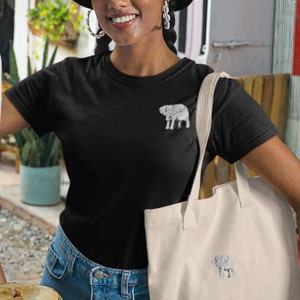 Elephant Embroidered Tshirt, Wonderful Elephant t shirt, Embroidered, Elephants, Elephant gift, Cotton Tshirt, Elephants