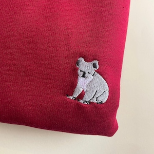 Koala Embroidered Hoodie, Koala Hoodie, Koalas, Embroidered Koala, Koala Hoodie, Cotton, Vegan