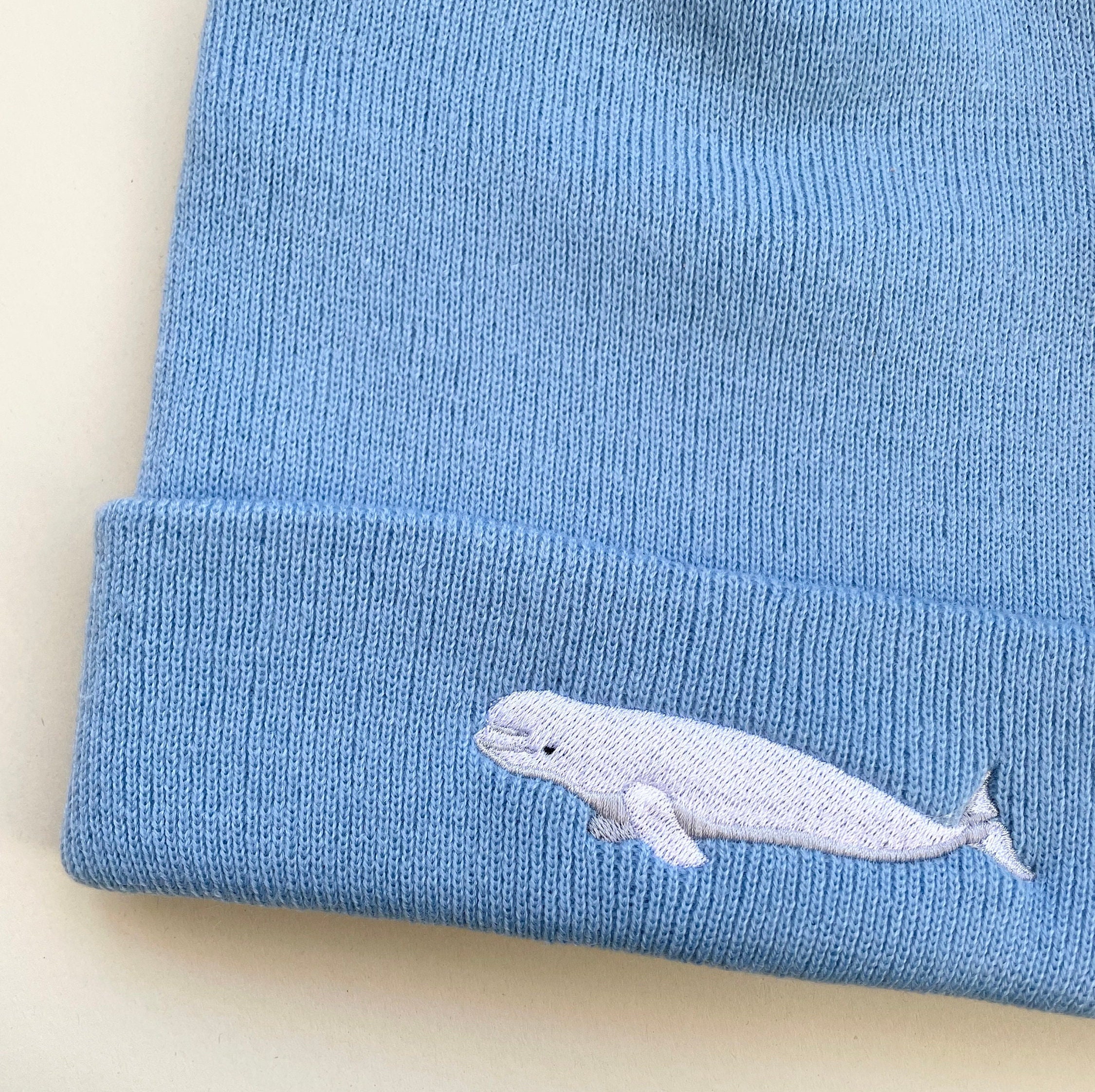 Beluga Whale Beanie Beluga Whale Embroidered Beanie Hat - Etsy UK