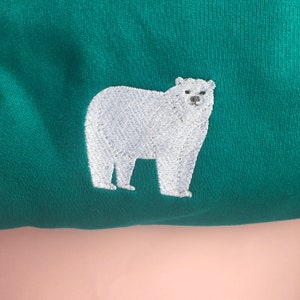 Polar Bear Jumper, Arctic Polar Bear, Polar Bear Embroidery, Polar Bear Jumpers, Polar Bear Sweatshirt