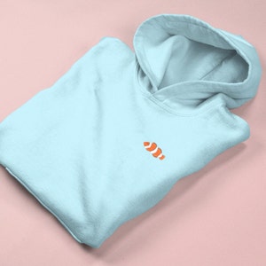 Clownfish Embroidered Hoodie, Clownfish Embroidered Hoodie, Clownfish hoody, Clownfish, Embroidery