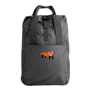 Rode panda geborduurde rugzak, rode panda-tas, rode panda-rugzak, geborduurde rode panda, rugzak rode panda