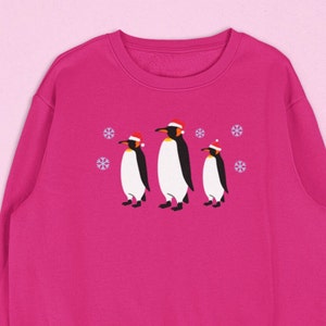 Penguin Christmas Jumper, Embroidered Penguins, Christmas Jumper, Xmas, Penguins, Christmas Jumpers, Emperor Penguins