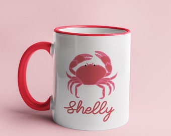 Crab Personalised Mug, Crab Mug, Crabs Mug, Personalised Crab Mug, Crab Gift, Crabs Gifts, Personalised Mug, Ocean