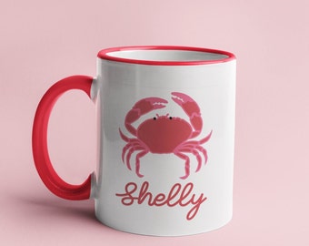 Tazza personalizzata con granchio: regalo per gli amanti dell'oceano