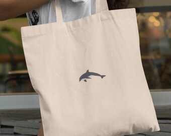 Soeach Womens Marine Dolphin Graphic Top Handle Canvas Tote Shoulder Bag Soeach Womens Marine Dolphin Graphic Top Handle Canvas Tote Shoulder Bag