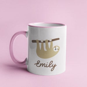 Faultier personalisierter Becher, Faultier Becher, Faultier Becher, personalisierter Faultier Becher, Faultier Becher, Faultier Geschenk, Faultier Becher