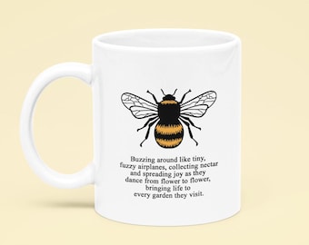 Tazza Personalizzata Unigift – Bumblebee Giallo Con Nome E Messaggio A Scelta, Ceramica, Idea Regalo