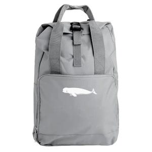 Beluga Whale Embroidered Rucksack, Beluga rucksack, Beluga backpack, Beluga Embroidered, Beluga