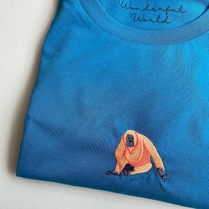 Orangutan embroidered tshirt, orangutan, orangutan tshirt, orangutans, orangutan tee