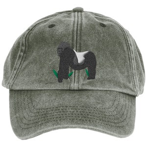 Silver Back Gorilla Cap, Silver back cap, Gorilla, Gorilla Silverback, Baseball cap, Embroidered Gorilla, Gorilla Cap