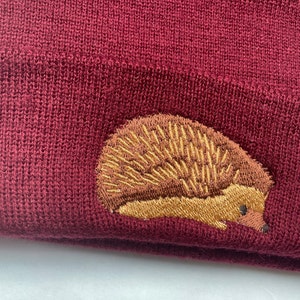 Hedgehog beanie hat, hedgehogs, beanie hat, hedgehog hat, vegan, ethical, UK