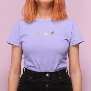 Australian Animals Embroidered T-shirt, Australia Animals T-shirt, Embroidered Australian Animals, Oz Animals